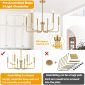 6 Light Industrial Farmhouse Chandelier brass comparison1