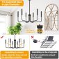 6 Light Industrial Farmhouse Chandelier matte black comparison