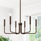 6 Light Industrial Farmhouse Chandelier oil rubbed