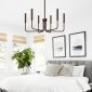 6 Light Industrial Farmhouse Chandelier oil rubbed bedroom