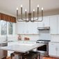 6 Light Industrial Farmhouse Chandelier rustic black kitchen1