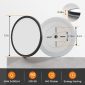 Adjustable Dimmable LED Ceiling Light for Versatile Spaces black dimension