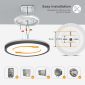 Adjustable Dimmable LED Ceiling Light for Versatile Spaces black installation