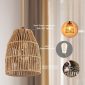 Handwoven Hemp Rope Boho Hanging Lamp Fixture 2