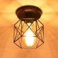 Industrial Light Fixture Vintage Flush Mount Ceiling Design color