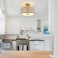 Modern Flush Mount Ceiling Light with Double Shade Gold kitchen