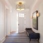 Modern Flush Mount Ceiling Light with Double Shade Gold living room