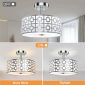 Modern Flush Mount Ceiling Light with Double Shade Silver mode