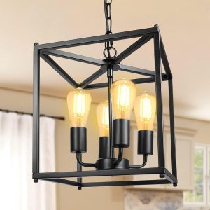 Rustic Industrial Hanging Iron Pendant Light Fixture 1