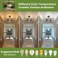 Semi Flush Mount Industrial Farmhouse Ceiling Light Oak color temperature