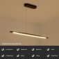 Sleek Bar Hanging Light Walnut Color Finish application