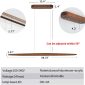 Sleek Bar Hanging Light Walnut Color Finish dimension