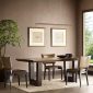 Sleek Bar Hanging Light Walnut Color Finish kitchen