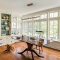 Sleek Bar Hanging Light Walnut Color Finish kitchen area