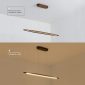 Sleek Bar Hanging Light Walnut Color Finish modes